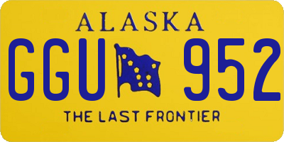 AK license plate GGU952
