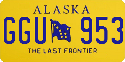 AK license plate GGU953