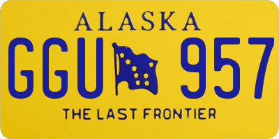 AK license plate GGU957