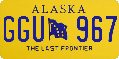 AK license plate GGU967