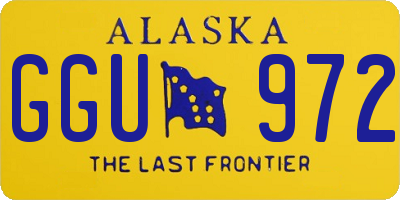 AK license plate GGU972