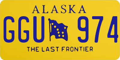 AK license plate GGU974