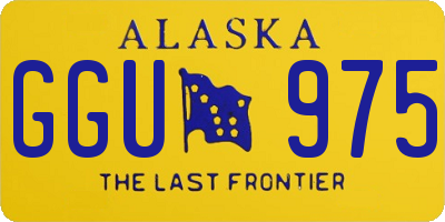 AK license plate GGU975