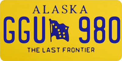 AK license plate GGU980