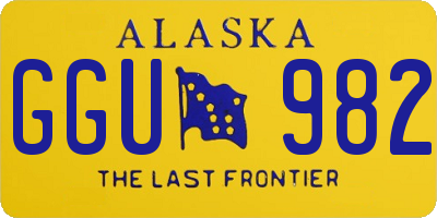 AK license plate GGU982