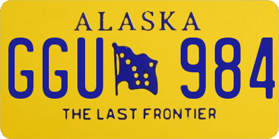 AK license plate GGU984