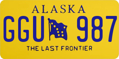 AK license plate GGU987