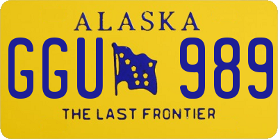 AK license plate GGU989