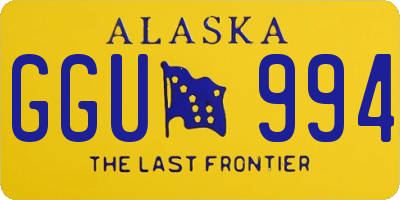 AK license plate GGU994