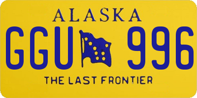 AK license plate GGU996