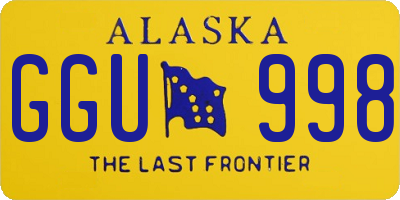 AK license plate GGU998