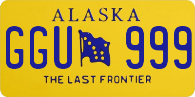 AK license plate GGU999