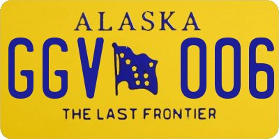 AK license plate GGV006