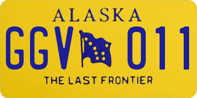 AK license plate GGV011