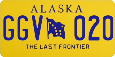 AK license plate GGV020