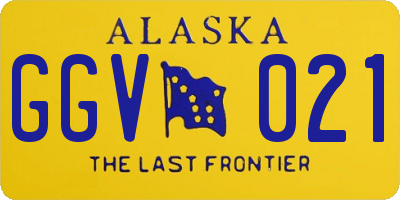 AK license plate GGV021