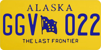 AK license plate GGV022