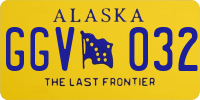 AK license plate GGV032