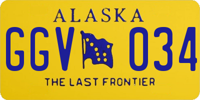 AK license plate GGV034