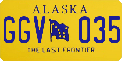AK license plate GGV035