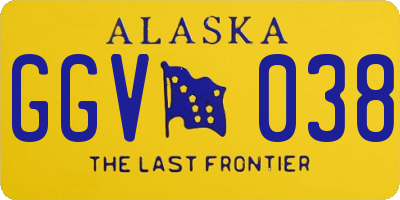 AK license plate GGV038