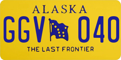 AK license plate GGV040