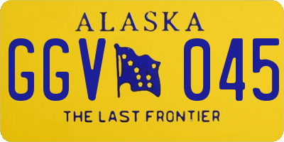 AK license plate GGV045