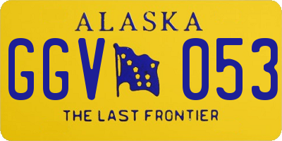 AK license plate GGV053