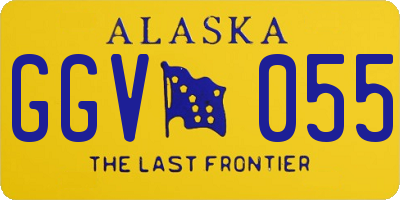 AK license plate GGV055