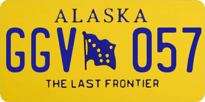 AK license plate GGV057
