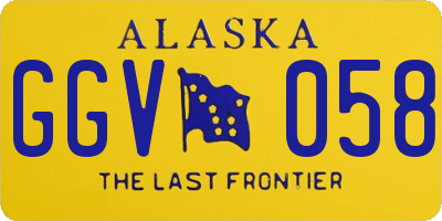 AK license plate GGV058