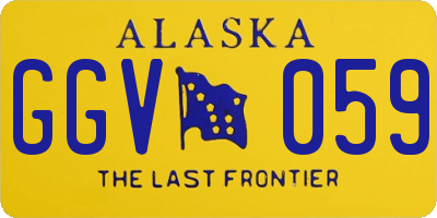 AK license plate GGV059