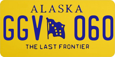 AK license plate GGV060