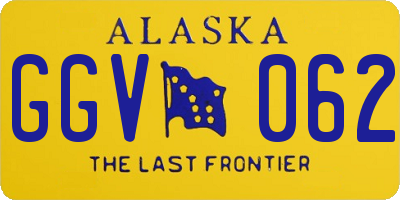AK license plate GGV062