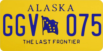 AK license plate GGV075