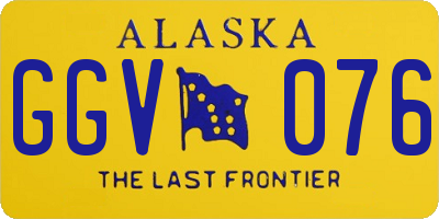 AK license plate GGV076