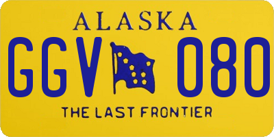AK license plate GGV080