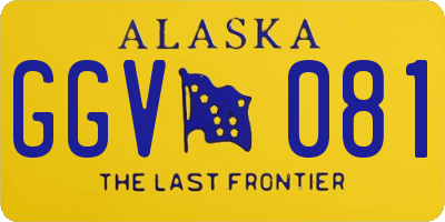AK license plate GGV081