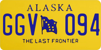 AK license plate GGV094