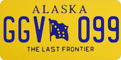 AK license plate GGV099