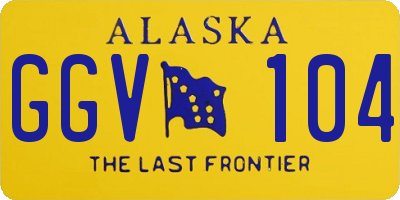 AK license plate GGV104