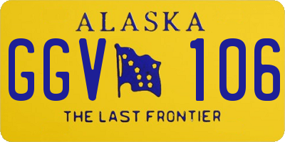 AK license plate GGV106