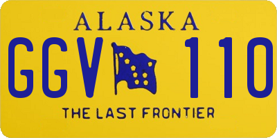 AK license plate GGV110