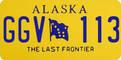 AK license plate GGV113