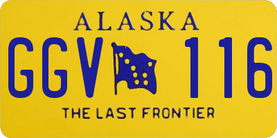AK license plate GGV116