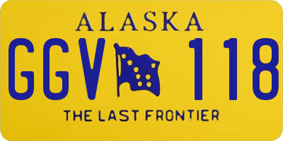 AK license plate GGV118