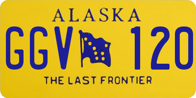 AK license plate GGV120
