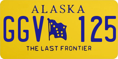 AK license plate GGV125