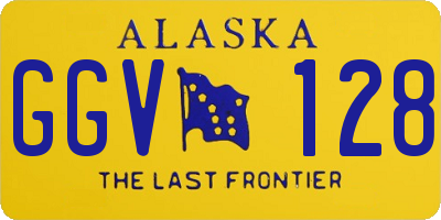 AK license plate GGV128