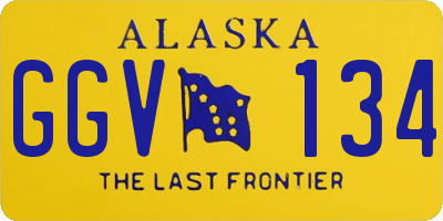 AK license plate GGV134